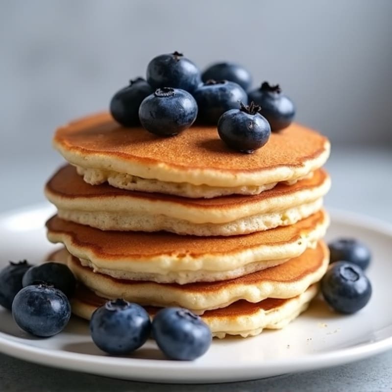 Fluffy Blueberry Protein Pancakes