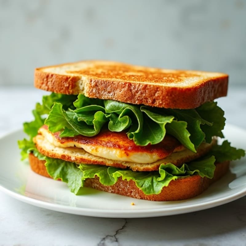 Grilled Chicken Pesto Sandwich with Fresh Greens