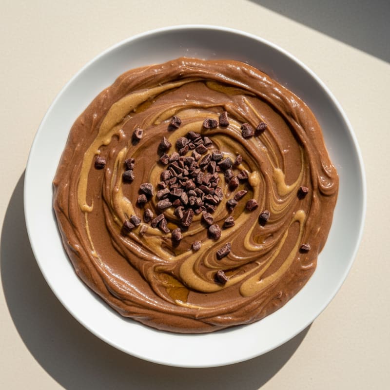 Silky Chocolate Protein Pudding with Almond Butter