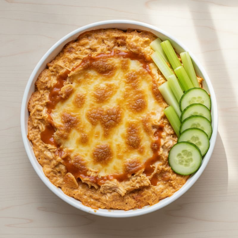 Clean Buffalo Chicken Dip with Cream Cheese
