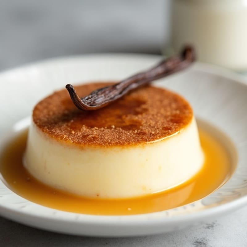 Protein-Rich Vanilla Bean Custard with Caramelized Top