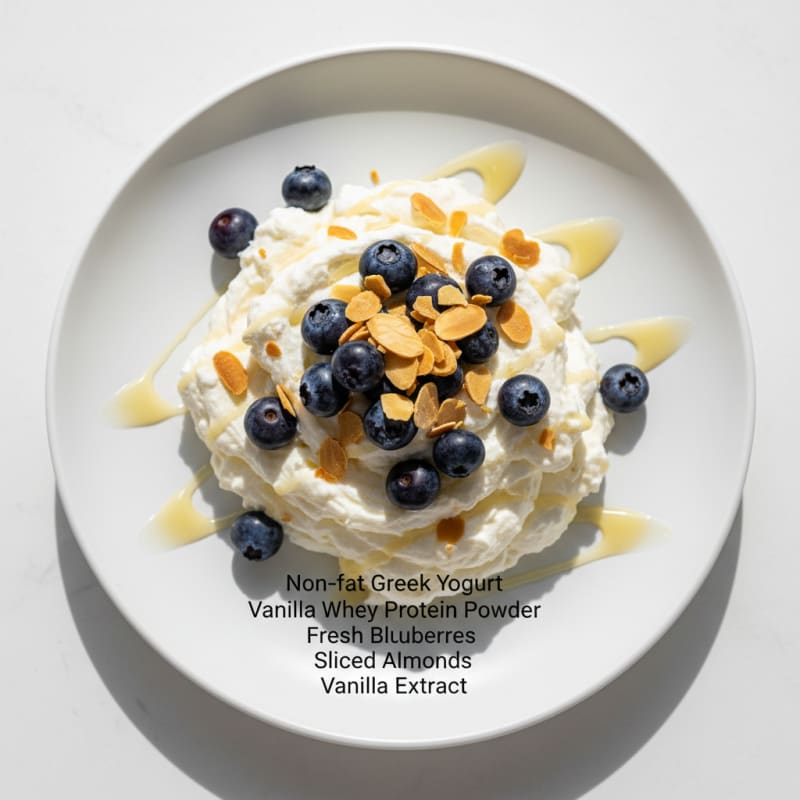 Vanilla Greek Yogurt Protein Mousse with Fresh Berries