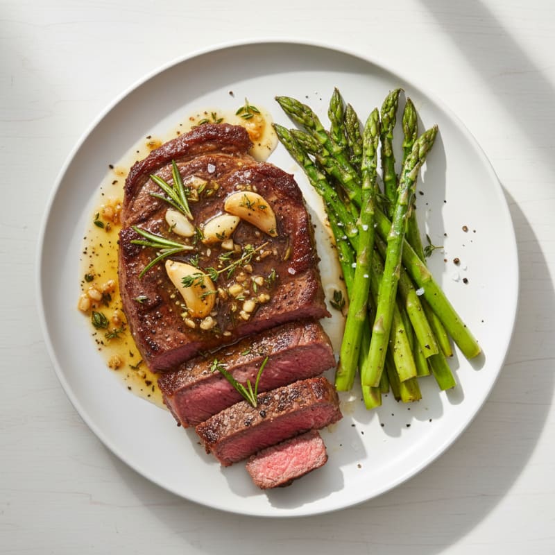 Garlic Herb Butter Pan-Seared Steak