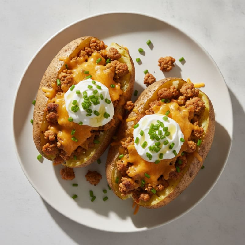 Hearty Loaded Baked Potatoes with Chives