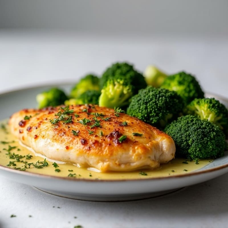 Herb-Roasted Chicken with Crispy Roasted Broccoli