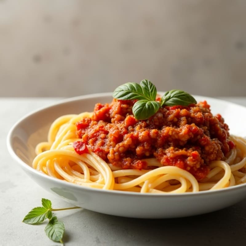 Spaghetti with Hearty Lean Ground Turkey Meat Sauce