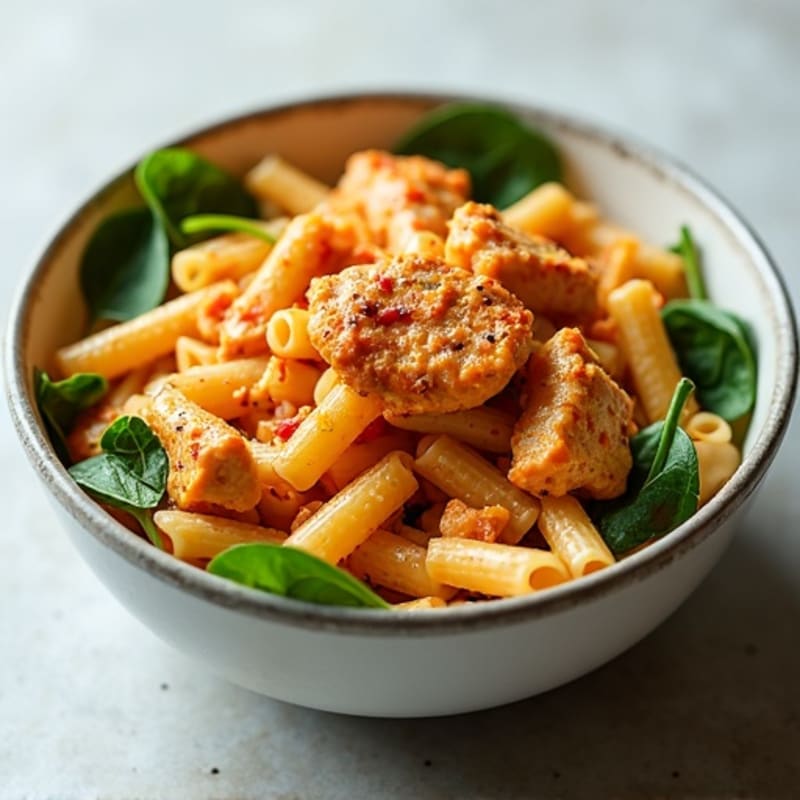 Healthy Creamy Buffalo Chicken Pasta
