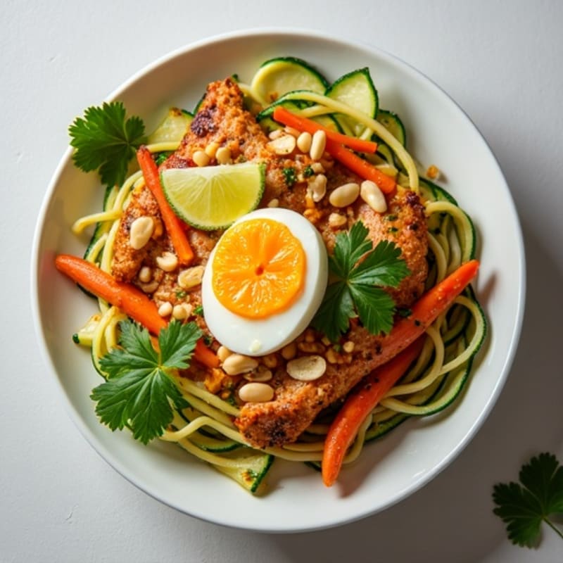 Zucchini Noodle Chicken Pad Thai