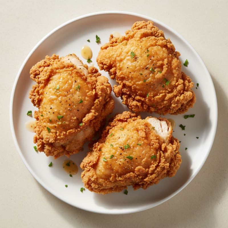 Crispy Buttermilk Fried Chicken Thighs