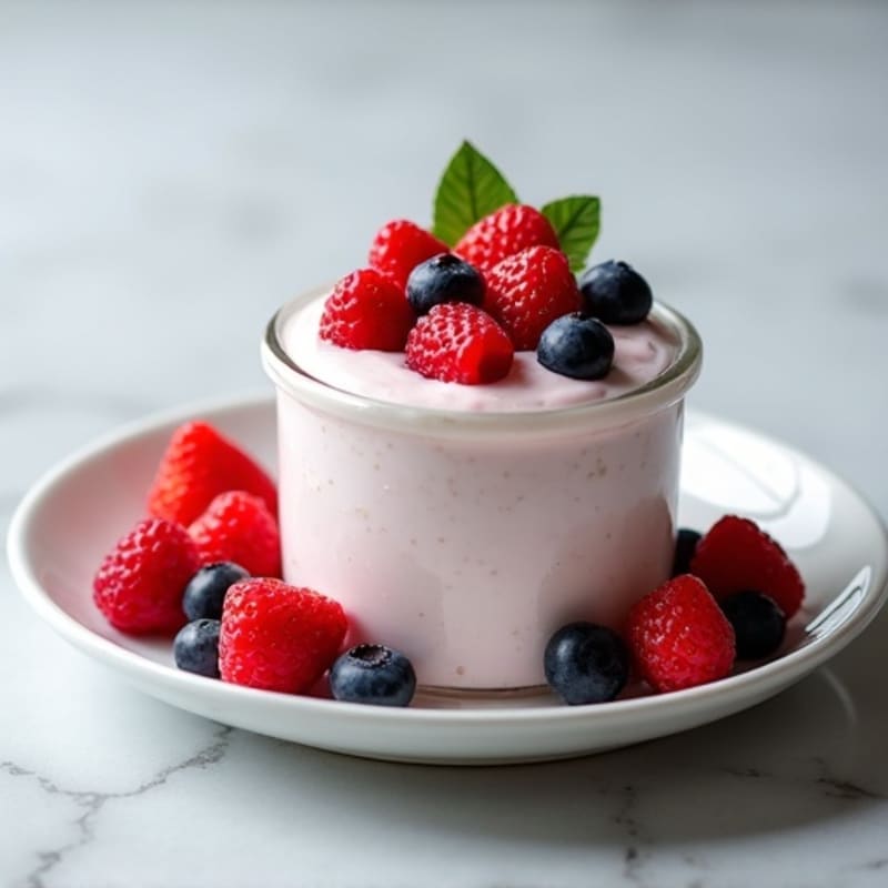 Silky Greek Yogurt Protein Mousse with Berries