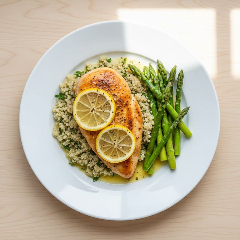 Lemon Herb-Roasted Chicken with Quinoa