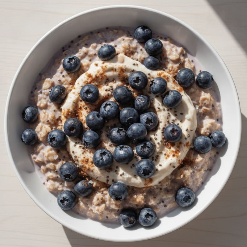 High-Protein Berry Overnight Oats