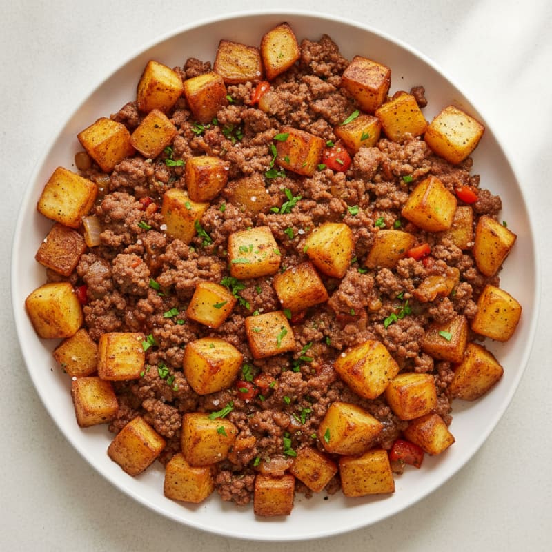 Savory Ground Beef and Potato Skillet