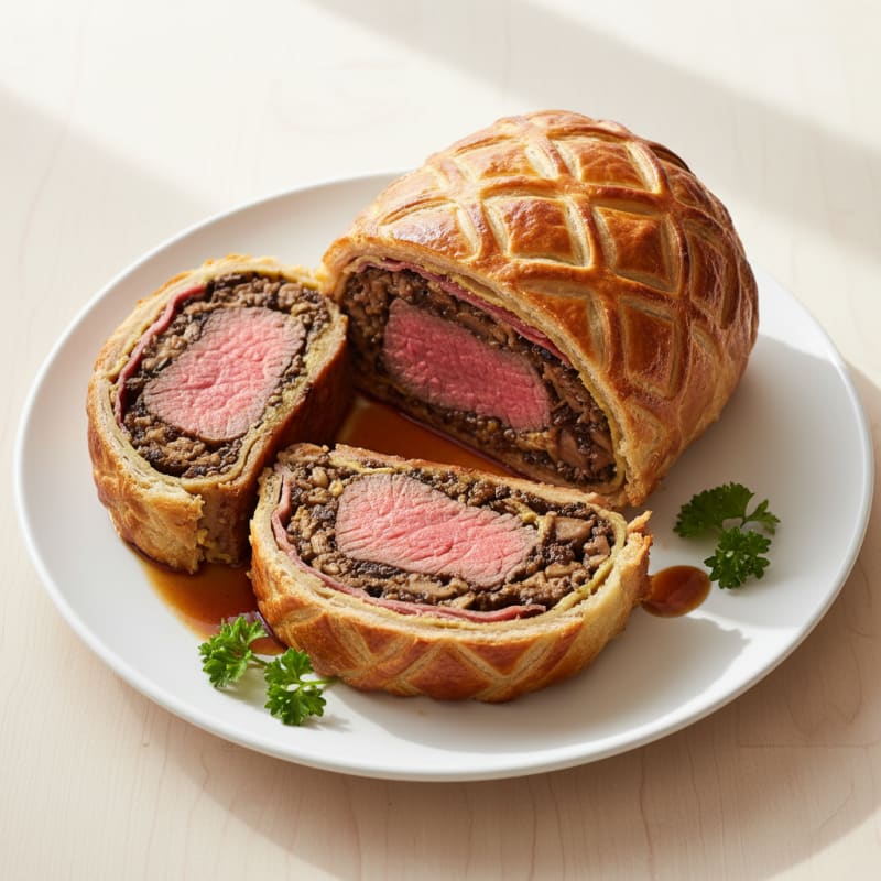 Classic Beef Wellington with Mushroom Duxelles