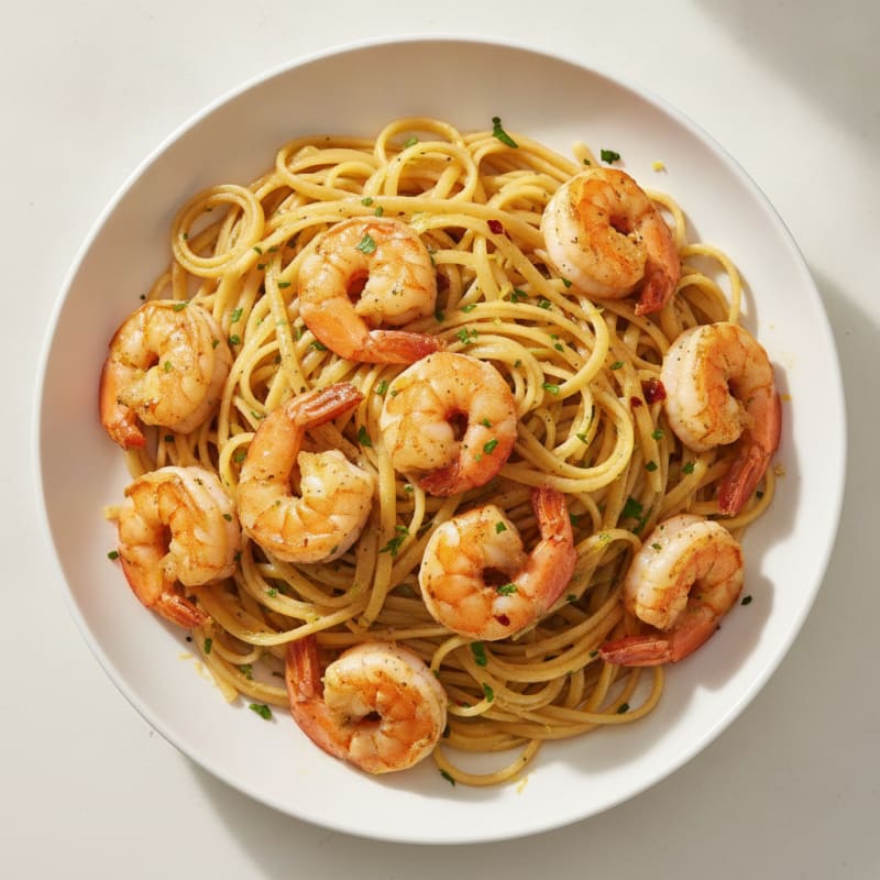 Garlic Butter Shrimp Scampi with Linguine