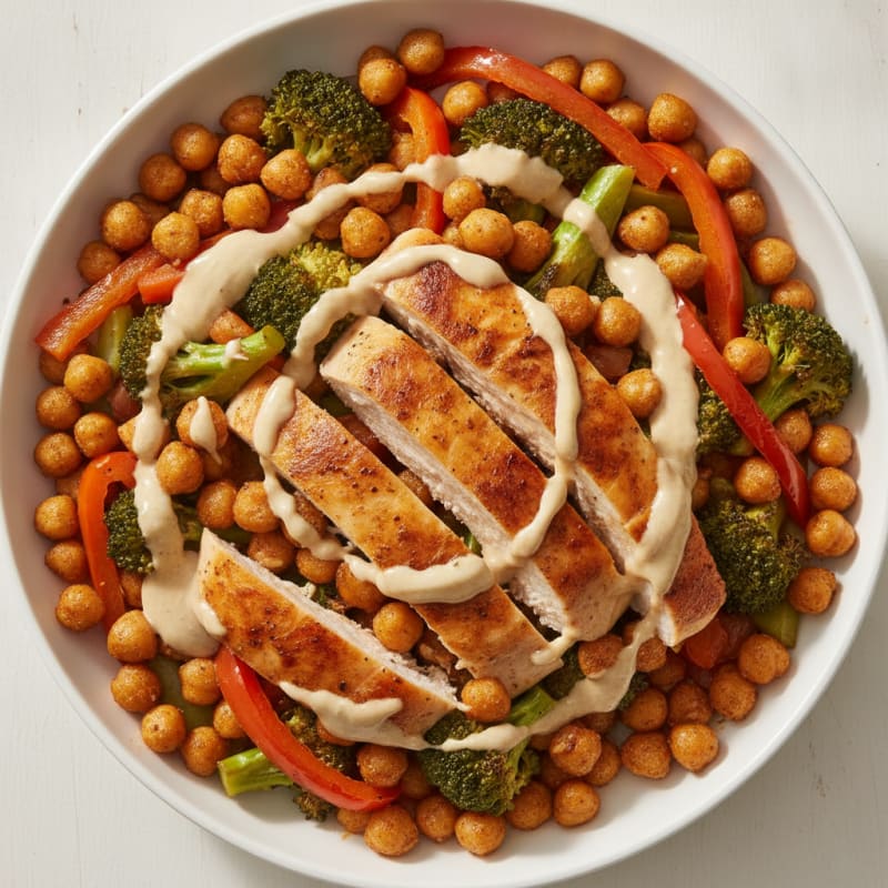Roasted Chickpea and Vegetable Bowl