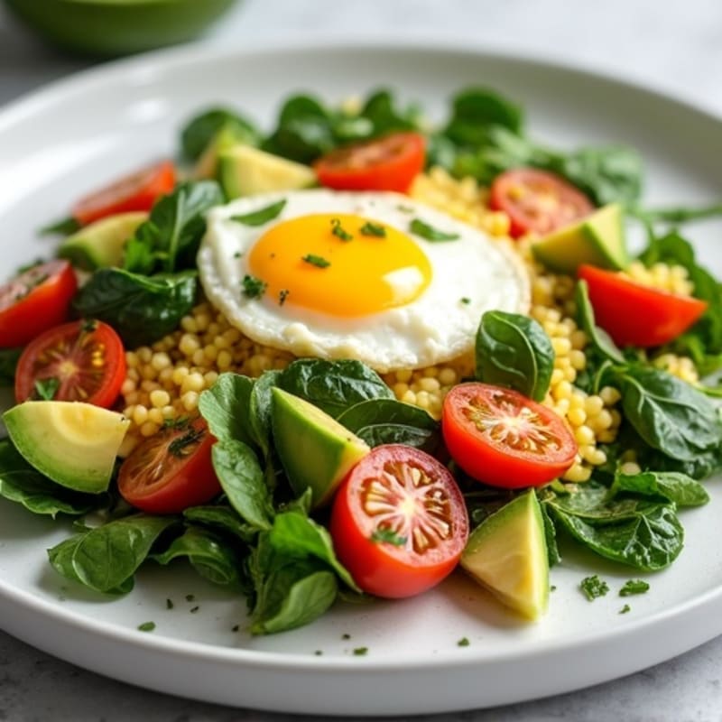 Cottage Cheese Scramble with Spinach and Cherry Tomatoes