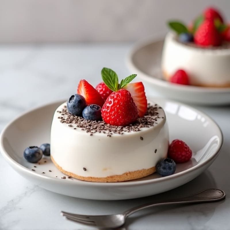 Silky Greek Yogurt Protein Pudding with Fresh Berries