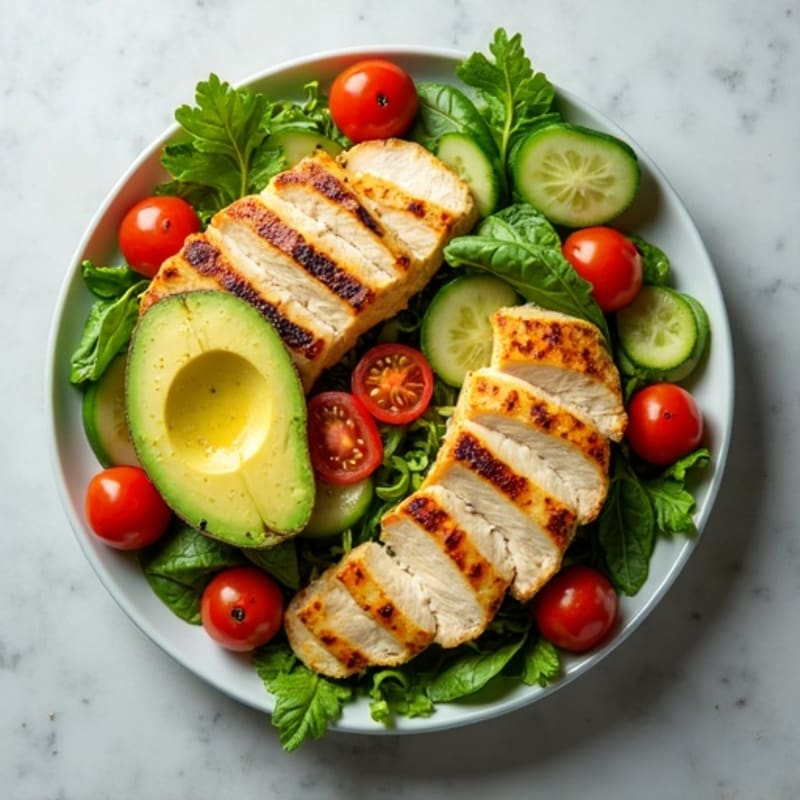 Grilled Chicken and Crisp Avocado Salad