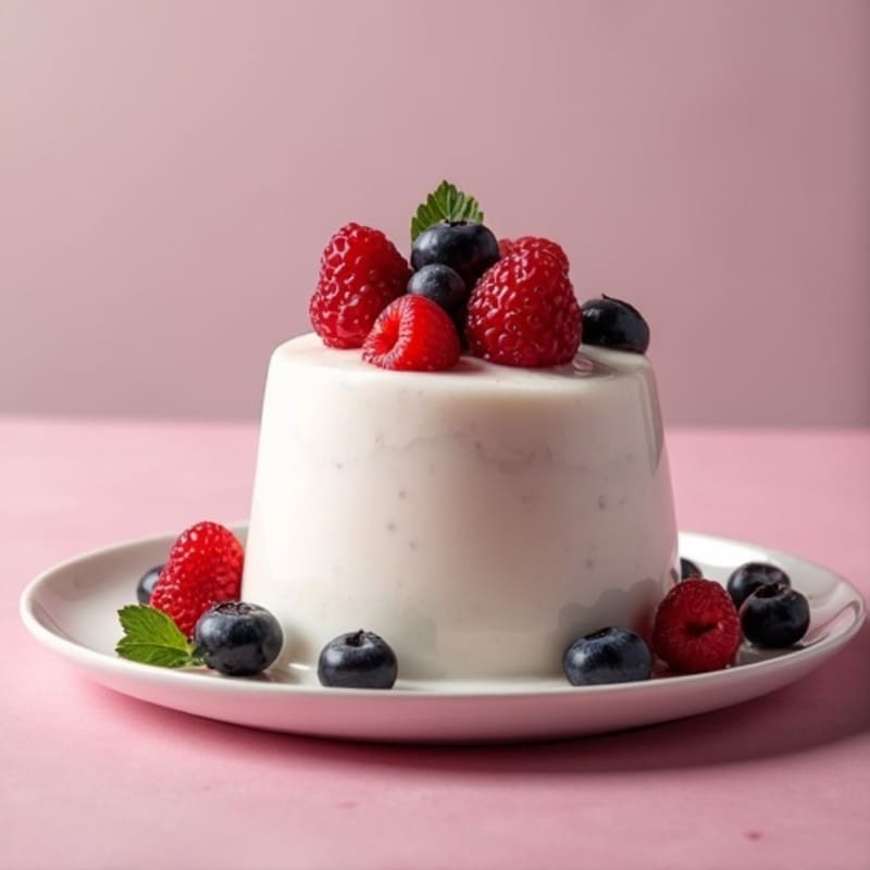 Silky Greek Yogurt Protein Mousse with Mixed Berries