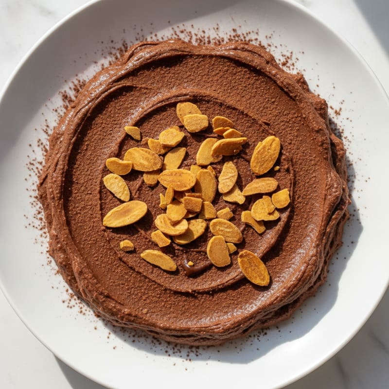 Silky Chocolate Protein Pudding with Toasted Almonds