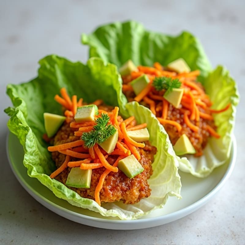 Crispy Buffalo Chicken Lettuce Wrap