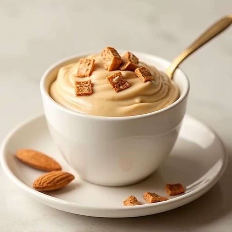 Creamy Vanilla Protein Pudding with Almond Butter