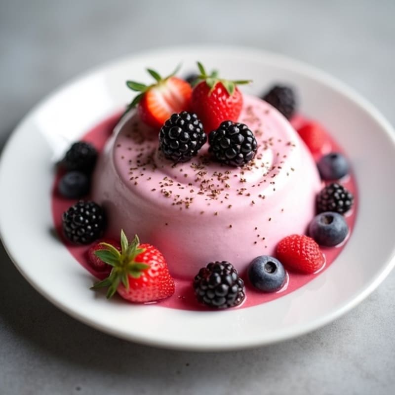 Silky Greek Yogurt Protein Mousse with Fresh Berries