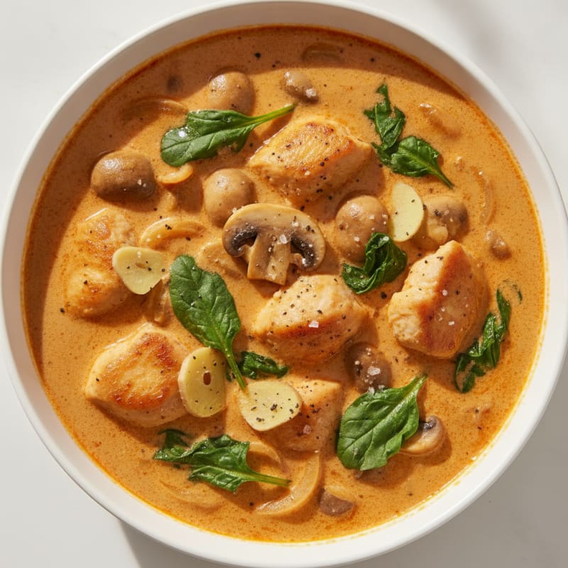 Chicken and Mushroom Coconut Curry