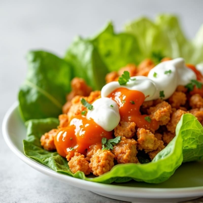 Spicy Buffalo Ranch Chicken Lettuce Wrap
