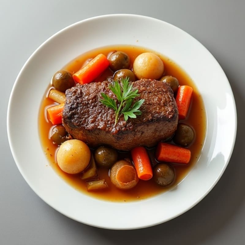 Slow-Cooked Beef Pot Roast with Root Vegetables