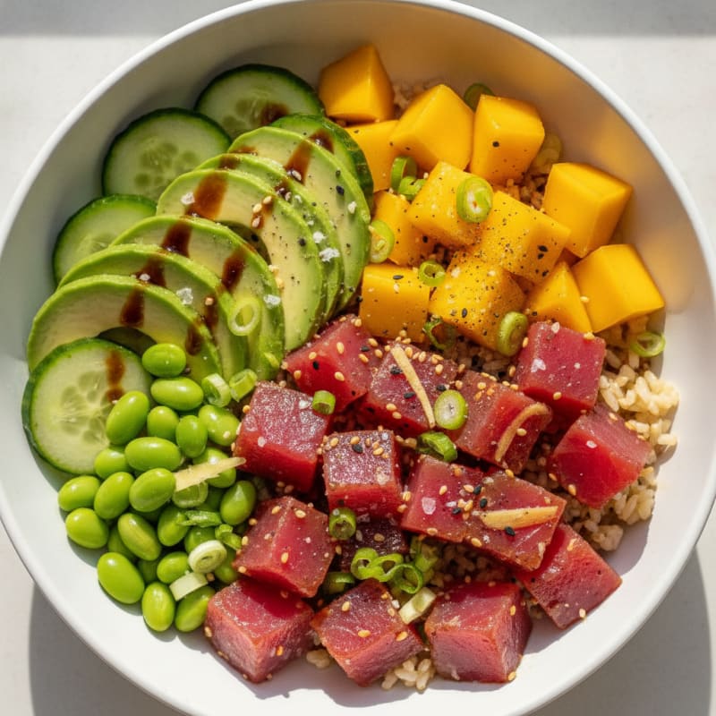 Ahi Tuna Poke Bowl with Mango