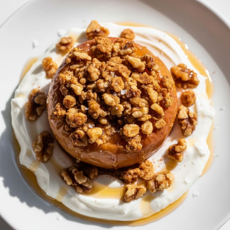 Baked Apple with Cinnamon Streusel