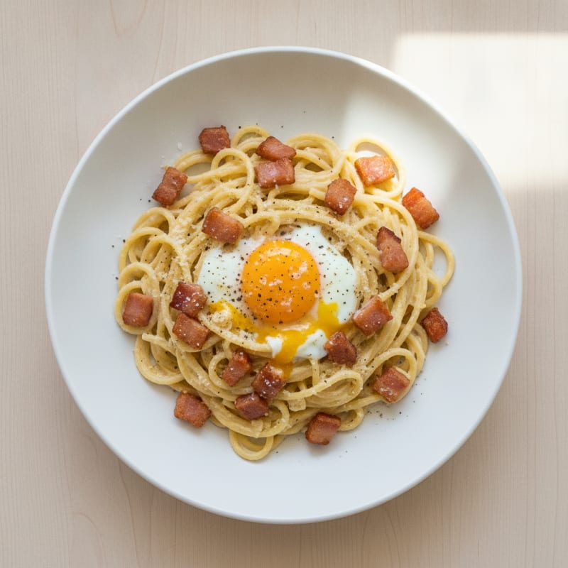 Classic Carbonara with Pancetta and Egg