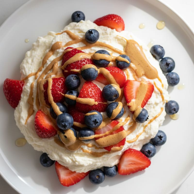 Silky Greek Yogurt Protein Mousse with Mixed Berries