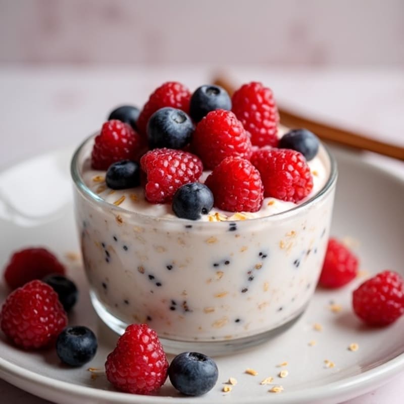 Protein-Packed Vanilla Berry Overnight Oats