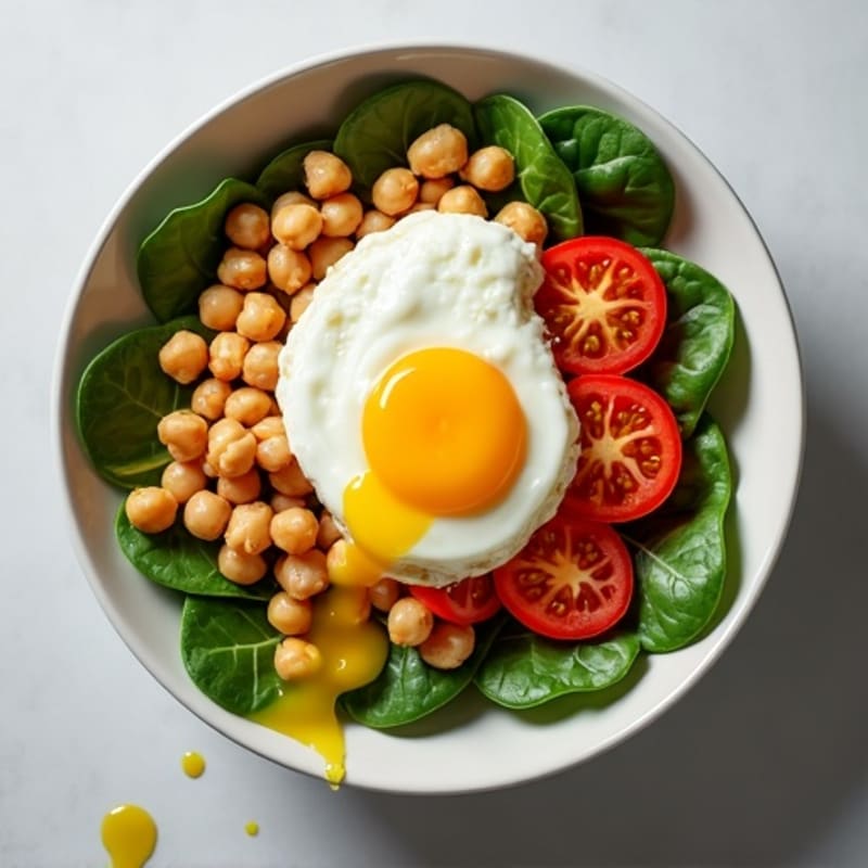 Fresh Jammy Egg and Heirloom Tomato Protein Bowl