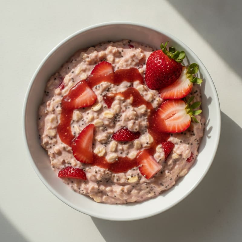 Strawberry Shortcake Overnight Oats