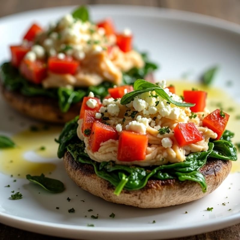 Roasted Stuffed Portobello Mushrooms