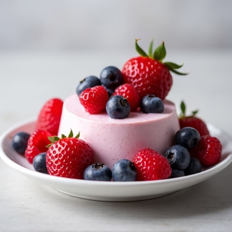 Silky Greek Yogurt Protein Mousse with Mixed Berries