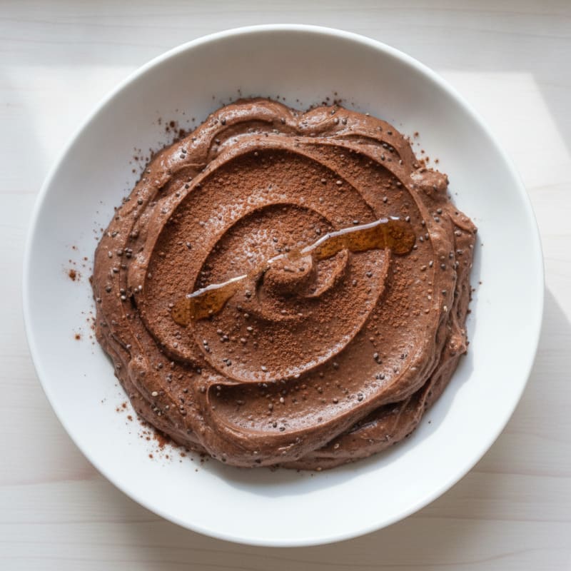 Silky Chocolate Protein Pudding with Chia Seeds