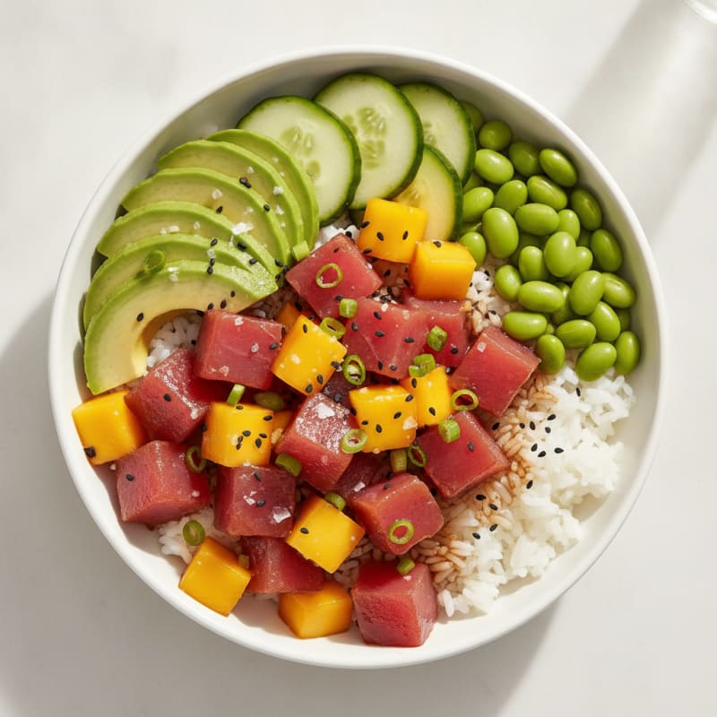 Ahi Tuna Poke Bowl with Mango