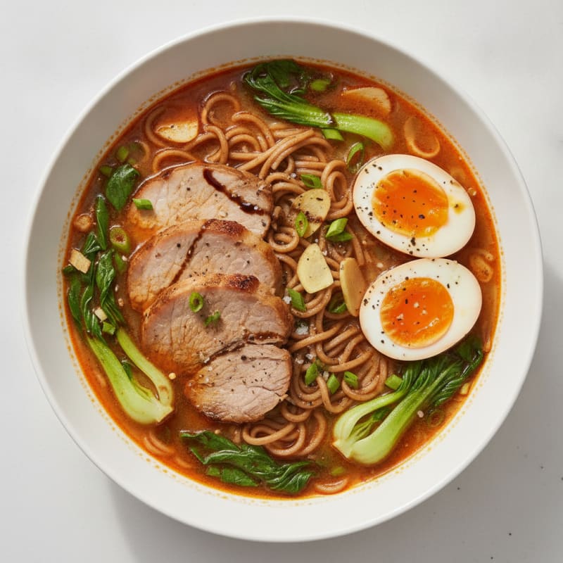 Sriracha Pork Ramen Soup