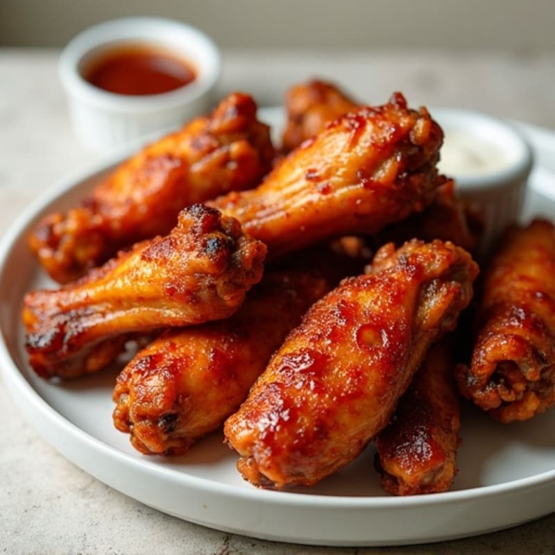Crispy Baked Spicy BBQ Chicken Wings
