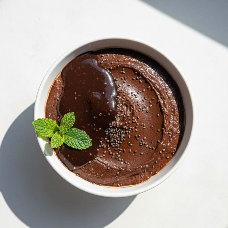 Silky Chocolate Protein Mousse with Chia Seeds