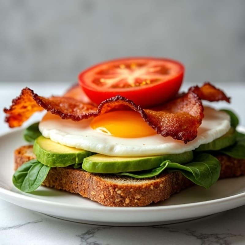 Crispy Turkey Bacon and Egg White Breakfast Sandwich