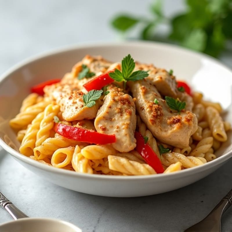 Creamy Cajun Chicken Pasta with Bell Peppers