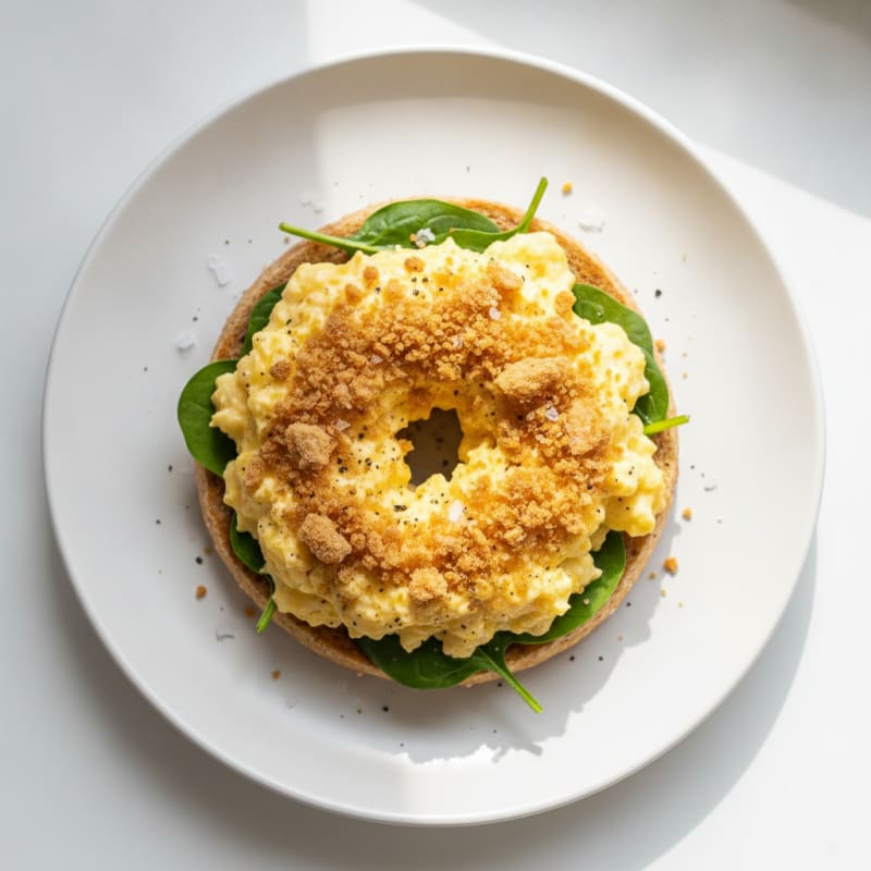 Crunchy Savory Egg Bagel