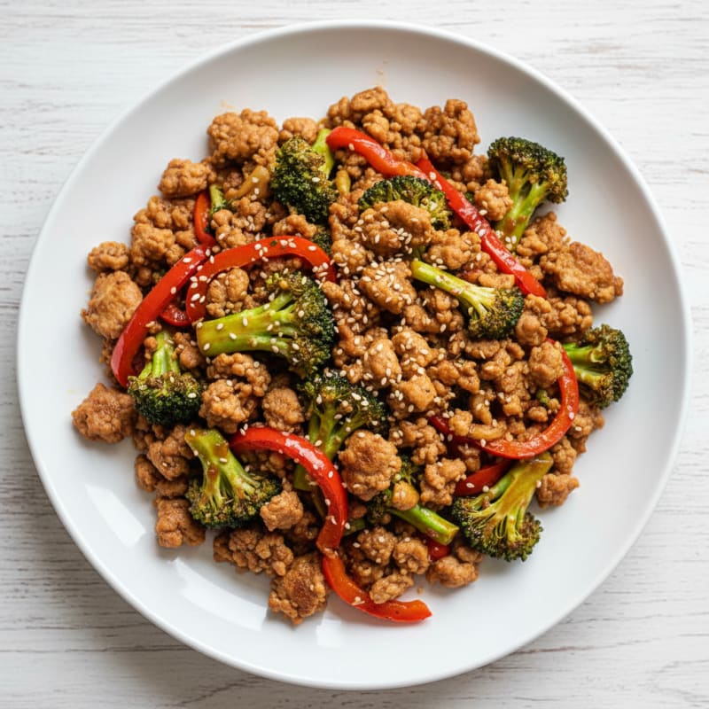 Savory Ground Turkey and Broccoli Stir-Fry