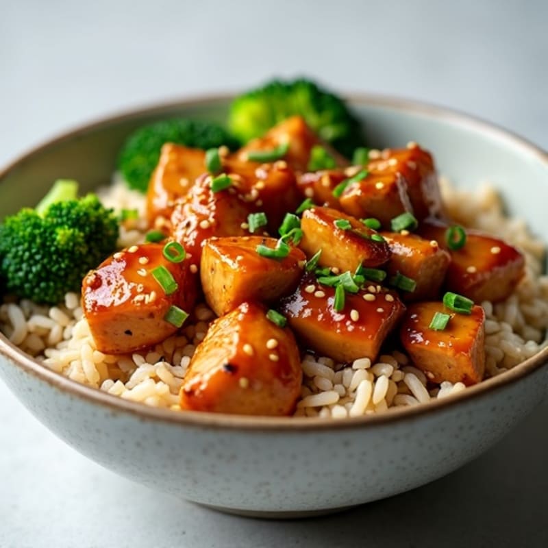 Sticky Ginger-Garlic Teriyaki Chicken Bowl